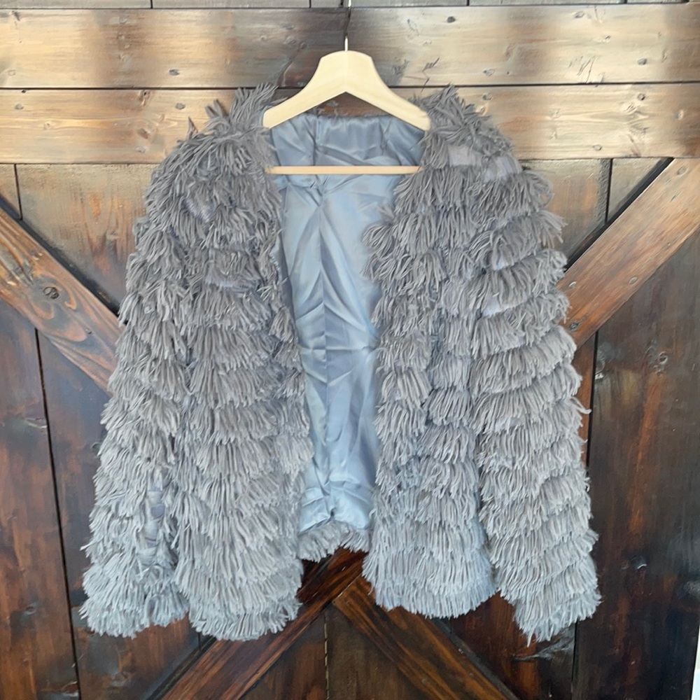 Inorin Womens Fall Open Front Cardigan Faux Fur